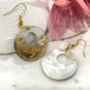 Handmade Natural Abalone Shell Honu Sea Turtle Reef Earrings