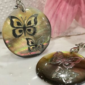 Handmade Natural Abalone Shell Butterfly Pair Earrings