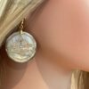 Handmade Natural Abalone Shell Gold Mandala Earrings