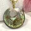 Handmade Natural Abalone Shell Dolphin Necklace Gold 30mm