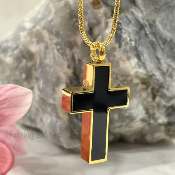 Stunning Unisex Cross Memorial Cremation Urn Pendant Necklace